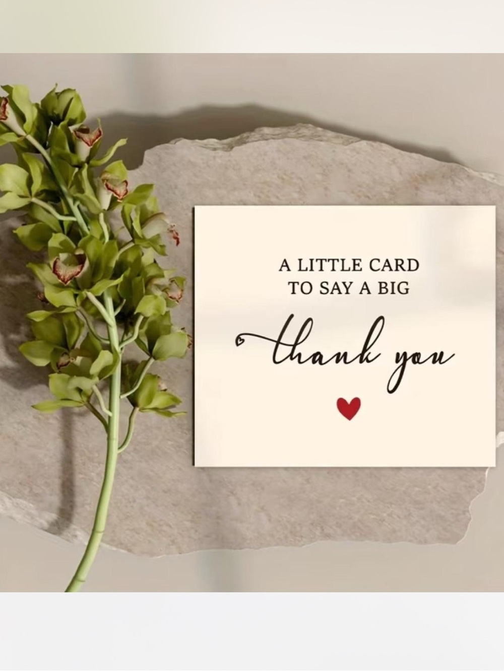 💜 NWT Square Little Card Big Thanks Small Heart Thank You Cards (50 Cards)